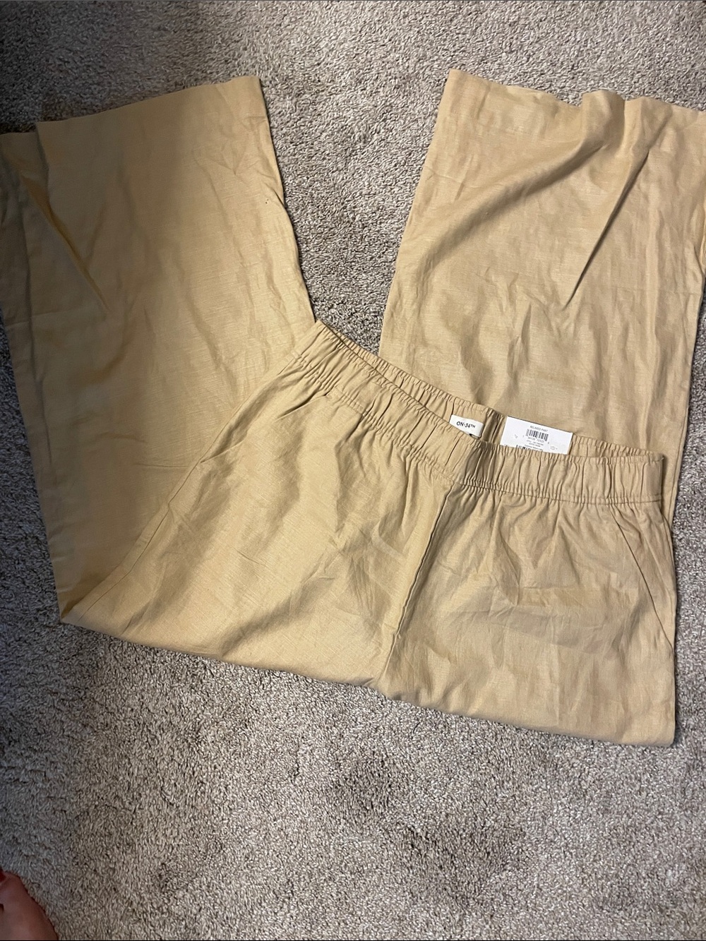 NWT linen blend wide leg relaxed pants. ✨